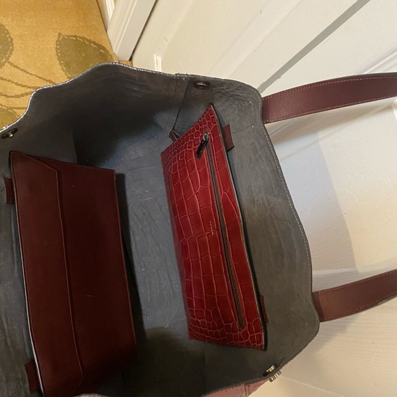 Authentic Red Leather Vince Camuto Bag - Picture 2 of 5